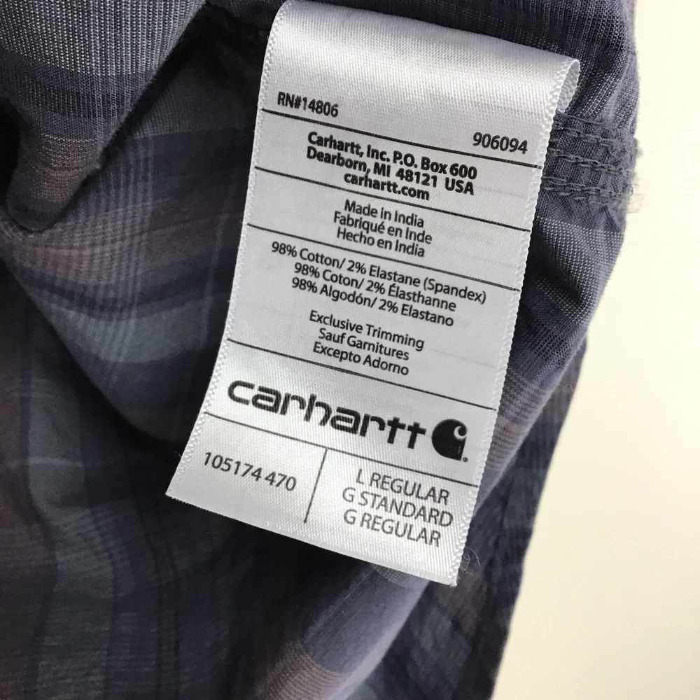 Carhartt Rugged Flex Regular Fit mens short sleeve button down casual shirt - Picture 6 of 10